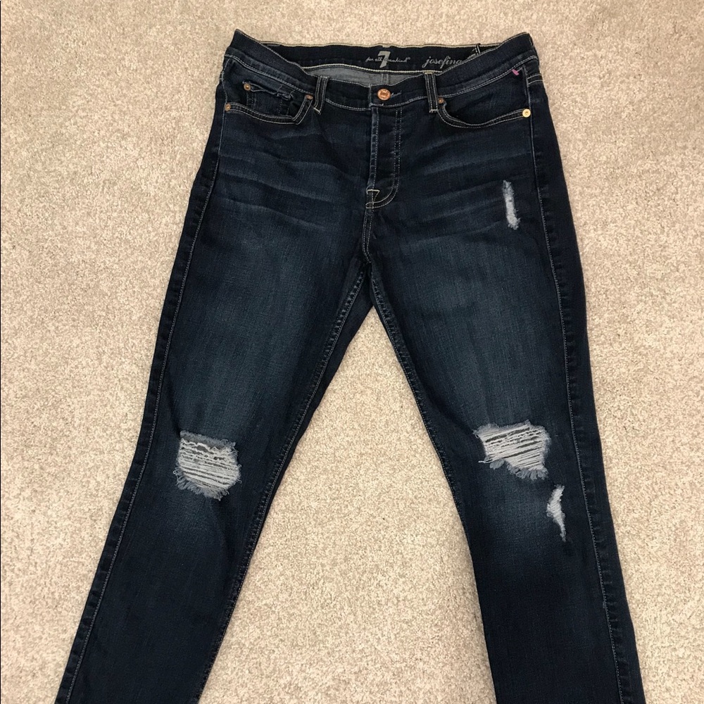7 for All Mankind Josefina Distressed Skinny Jean